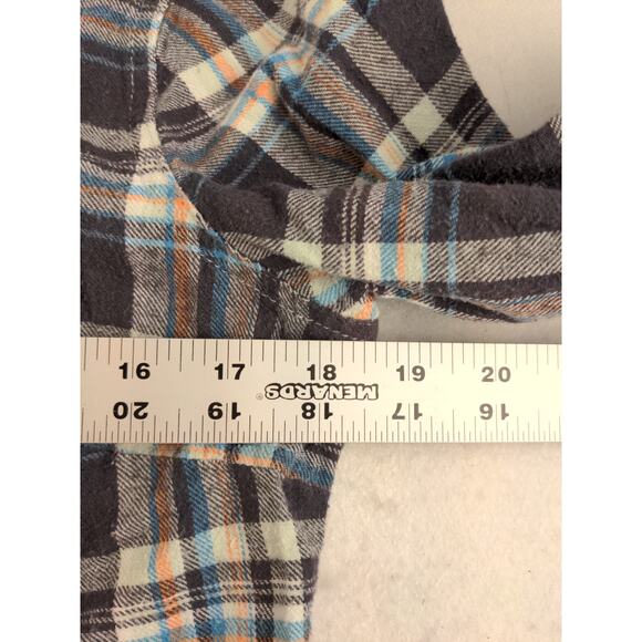 Womens Jane Ashley Vintage Workwear Plaid Long Sleeve Shirt Size M Black White - Picture 3 of 9